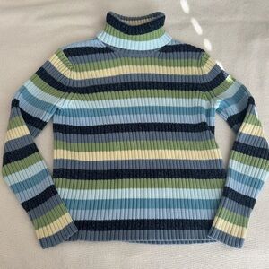 Eddie Bauer Striped Turtle Neck Sweater